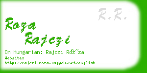 roza rajczi business card